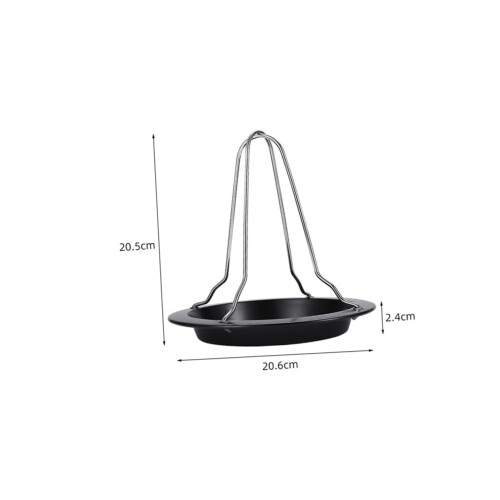 Ergonomic Chicken Roaster Stand with Drip Catch Plate, Even Roasting Vertical Turkey Rack 1