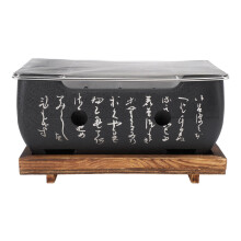 Mini Japanese Charcoal BBQ Grill M, Compact Tabletop Portable Grill for Outdoor Cooking and Camping