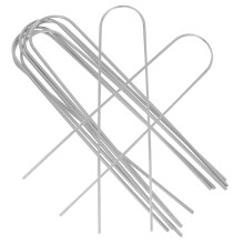8pcs UShaped Metal Landscape Stakes HeavyDuty Ground Anchoring for Lawn Tent Canopy