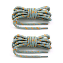 Light Grey Hiking Boot Laces 2 Pair Pack, Durable Round Shoelaces with Secure Knot Hold for Boots and Sneakers