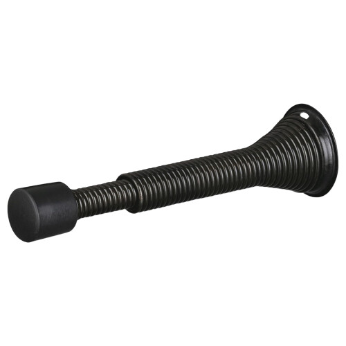 Adjustable Spring Door Stop with Rubber Tip, Wall Protection Design, Durable and Easy Installation