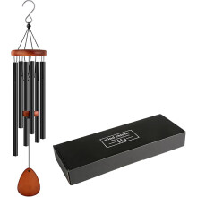 26 Inch Black Wind Chime with Musical Bells for Outdoor Garden and Home Decor Gift