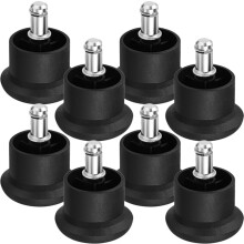 Office Chair Glides Set of 8, No‑Roll Replacement Feet for Hard Floors, Quiet Stable Floor Protection