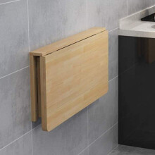 Wall Mounted Folding Table 70x40cm Pine Wood Drop Leaf Desk for Kitchen or Small Spaces