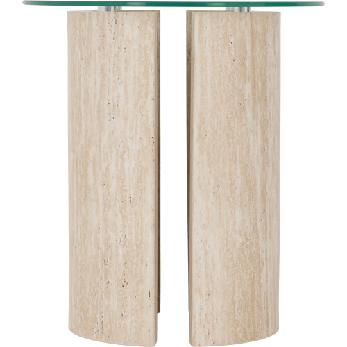 Seconique Modena Side Table - Clear Glass Effect 2