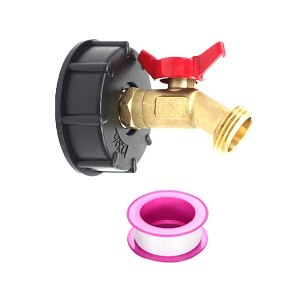 275-330 Gallon Ibc Tote Tank Adapter, Ibc Tote Fittings, S60 X 6 Coarse Thread + Garden Hose Valve Faucet 4712248970729