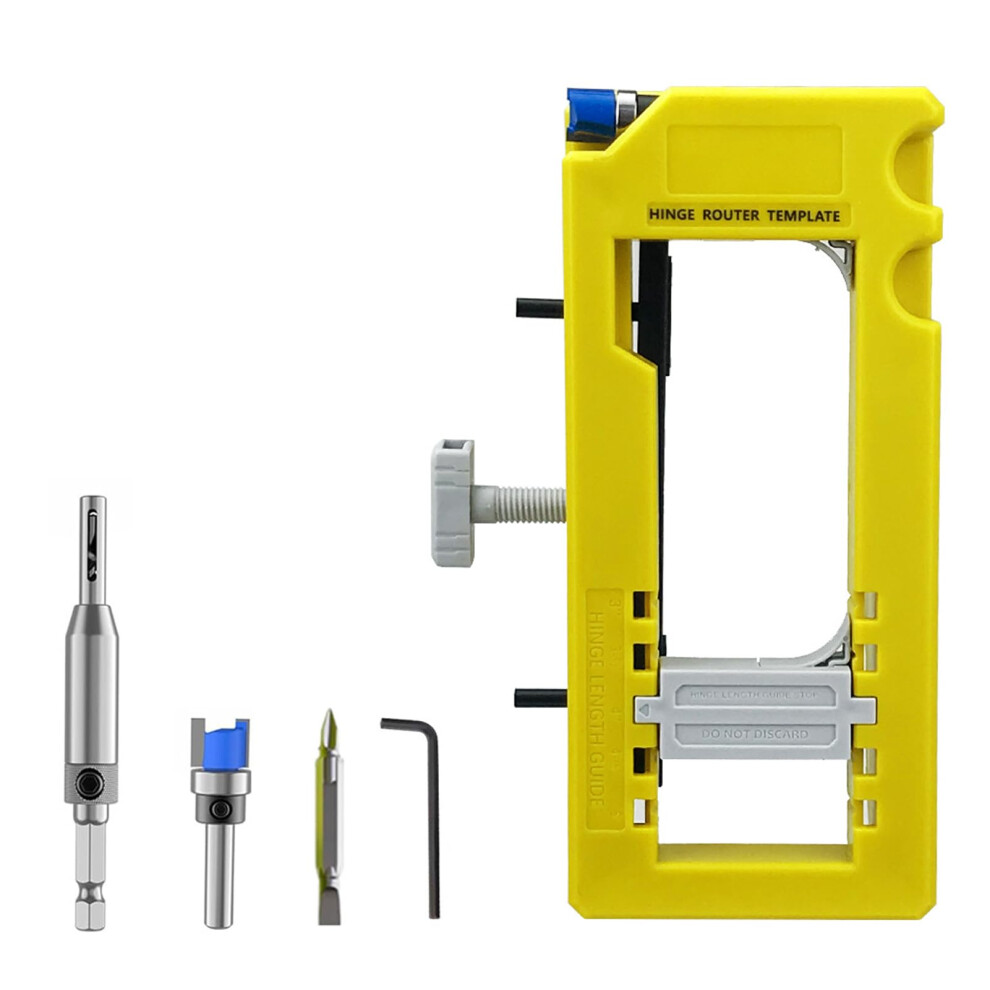 Door Hinge Jig 3Â5 Inch Adjustable Plastic Router Template Kit For Precise Hinge Mortising And Fast Door Installation 9092120320374