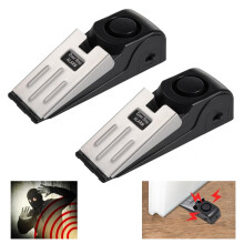120dB Door Stop Alarm with Non Slip Wedge, Adjustable Sensitivity, Travel Security for Hotel Safety