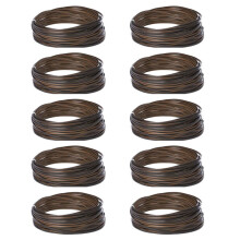 10X Coffee Gradient Flat Synthetic Rattan Weaving Material Plastic Rattan for Knit and Repair Chair Table Storage Basket