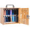Wooden Cell Phone Storage Box with Secure Locking System, Spacious Organizer for Classroom or Office 1