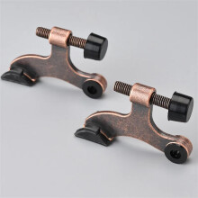 2Pcs Door Hinge Pin Stop Adjustable Heavy Duty Hinge Mounted Door Stop with Rubber Buffer A2