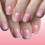 Short Square Artificial Nail 24Pcs Sparkling Floral Design 1