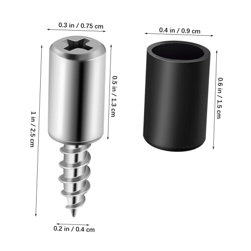 20pcs Shelf Support Pegs Self Tapping Shelf Pins for Cabinets Easy Screw Installation Secure Fit 1