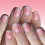 Short Square Artificial Nail 24Pcs Sparkling Floral Design 2