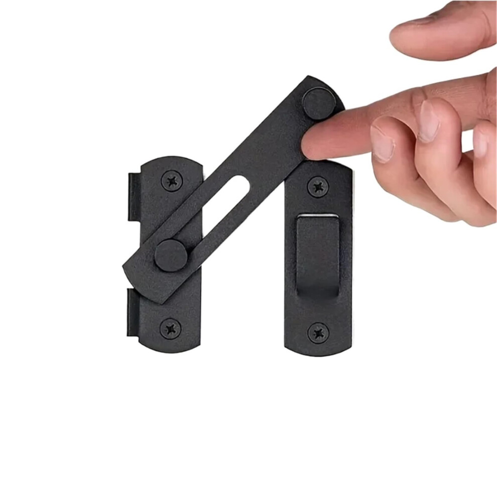 Gate Latch 8Pcs 4 Inch Stainless Steel Door Latch Bolt Black Set, Weatherproof Secure Lock For Sliding Barn Doors, Gates And Fences 9771547695745