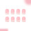 Short Square Artificial Nail 24Pcs Sparkling Floral Design 5