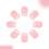 Short Square Artificial Nail 24Pcs Sparkling Floral Design 6