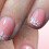 Short Square Artificial Nail 24Pcs Sparkling Floral Design 7