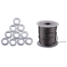 1 Pcs 7X7 1mm Dia Stainless Steel Flexible Wire & 1 Set Column Flat Gasket Bushings 3mm Aluminum Bushings Bars