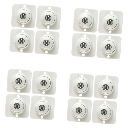 16pcs SelfAdhesive Caster Wheels Smooth Silent Rollers Easy Adhesive Installation for Storage Boxes and Trash Cans
