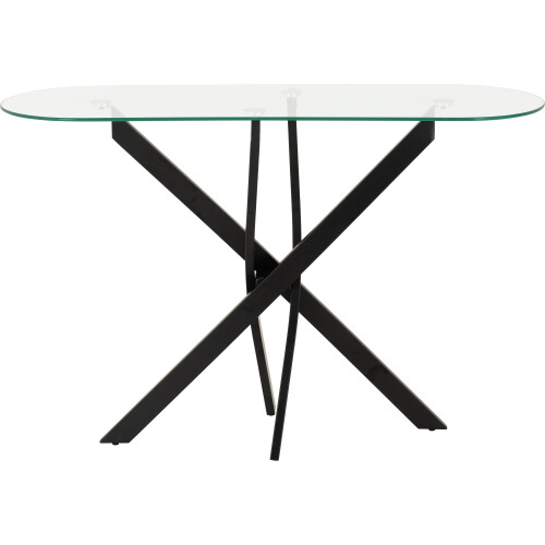 Seconique Sheldon Console Table - Clear Glass/Black 1