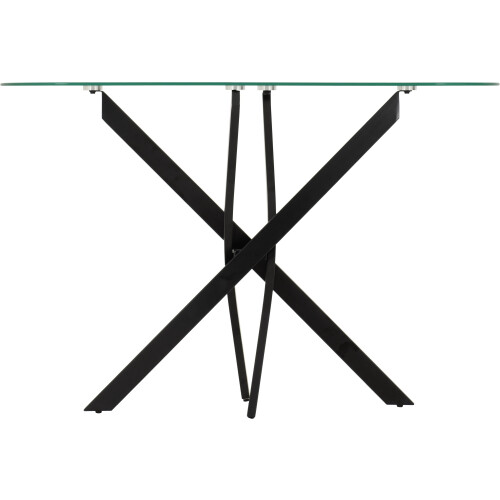 Seconique Sheldon Console Table - Clear Glass/Black 2