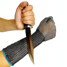 Cut Resistant Gloves Level 5 Grade Protection Stainless Steel Mesh Safety Work Gloves for Kitchen Garden L 2pcs