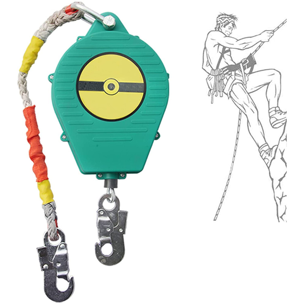7M Self Retracting Lifeline Fall Protection Lanyard With Automatic Fall Arrest And 150Kg Load Capacity For Roofing And Construction 9330225587705