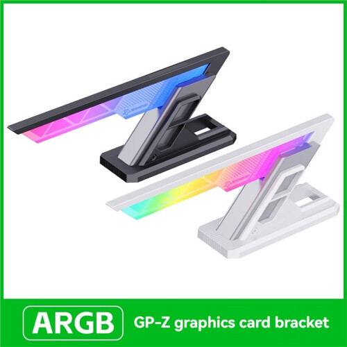 GP-Z Grafikkartenhalterung ARGB Desktop Aluminium GPU-Halterung, Weiß 2