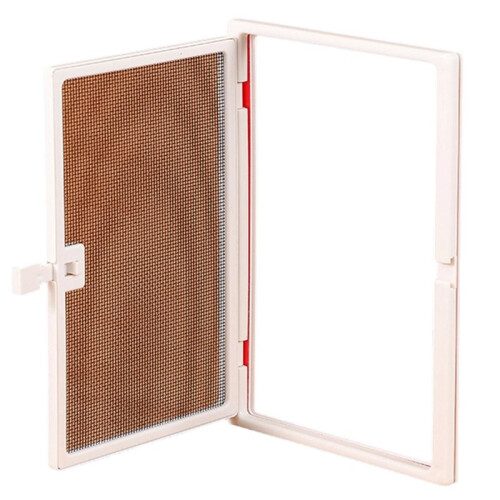 Window Screen with Small Window, Enhanced Wind Resistance, Easy Installation White 1