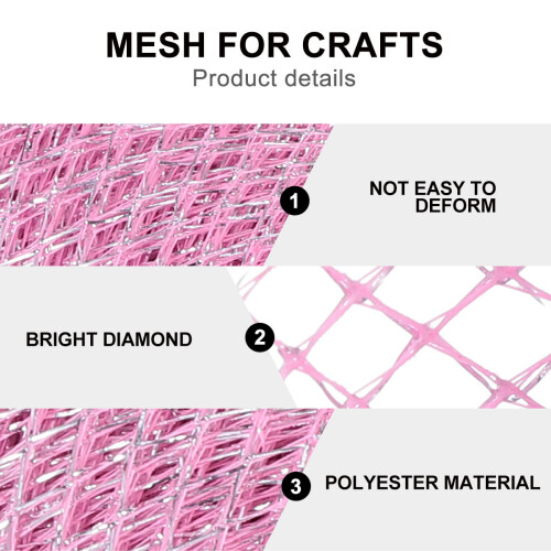 Mesh Ribbon Pink Craft Material For Decoration Projects 2
