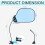 Cubicle Light Shade with Light Blocking Design, Adjustable Office Desk Privacy Screen, Foldable Blue 4
