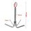 Grappling Hook 4 Claw Rostfri Stålkrok Rostfri Multifunktionell 6