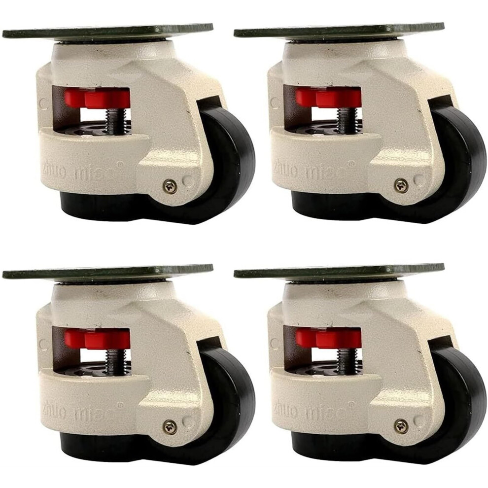 Heavy Duty Leveling Caster Wheels Gd80f, Retractable Swivel Plate Casters For Workbench Furniture 9092120321401
