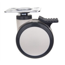 4 Inch Caster Wheels with Bearing No Brake, Heavy Duty PU Swivel Casters for Furniture, 2Pcs
