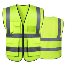 Safety Vest Class 2 Visibility Reflective Work Vest with 5 Pockets Breathable Durable Design for Men Women Yellow 2XLarge