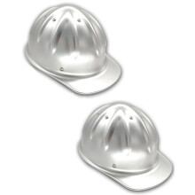 2PCS Aluminum Alloy Safety Helmet Puncture Resistant Hard Hat with Four Point Suspension Adjustable Lightweight Design for Construction Work Sites