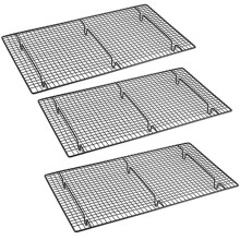 Bakning- Verktyg Tårtkylställ Fyrkantigt Non-Stick Torknät Kaka Brödkylställ 26x45x3cm
