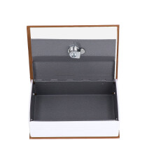 Book Safe with Secure Key Lock, Hidden Safe Box for Home and Office, Durable Steel Body, Brown