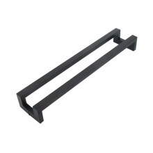 Black Barn Door Handle 60cm Matte Black Stainless Steel Modern Pull for Glass or Wood Doors
