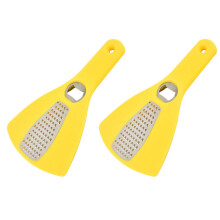 Bottle Opener Grater Two in One Tool, Vegetable Grater, Beer Cap Opener Kitchen Helper Gift Yellow