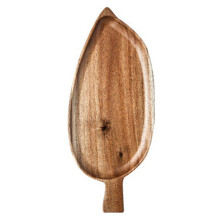 Tray Wooden Leaf-Shaped Afternoon Tea Tray Western Sushi Tray Dessert Fruit Tray Food Tray Wooden Waterproof Small