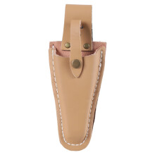 Leather Shears Pouch with Secure Locking Button, Durable Cowhide Holster for Gardening Scissors