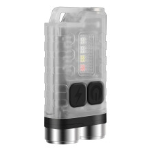 V3 Small Powerful EDC Flashlight with Red UV Blue Light -Super Bright 900LM Rechargeable Mini Pocket LED Keychain Flash Light