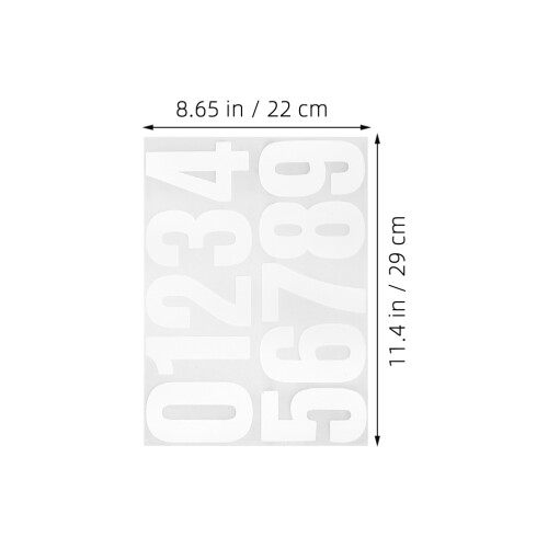 20 Pack Waterproof Reflective Number Stickers for Mailbox DIY White 1