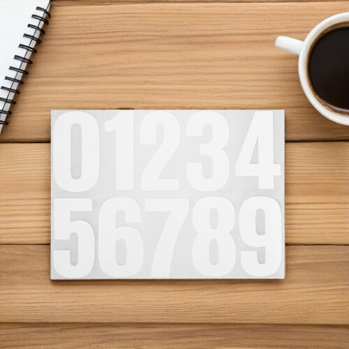 20 Pack Waterproof Reflective Number Stickers for Mailbox DIY White 2