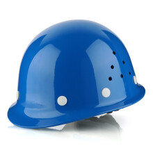 FRP Safety Helmet Temperature Resistant Hard Hat with Ventilation and Adjustable Suspension Blue 1PC