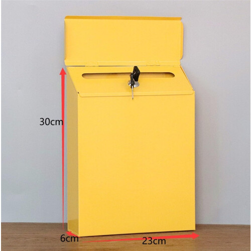 Wall Mount Mailbox with Lock, Weather‑Resistant Metal Locking Mailbox for Home, Decorative Design 1