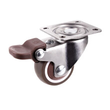2 Inch Furniture Casters Rubber Swivel Ball Caster with Brake for Carts and Furniture 360 Smooth Movement