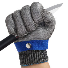 Cut Resistant Gloves Small Size Level 5 Protection Stainless Steel Mesh Work Gloves for Kitchen and Workshop